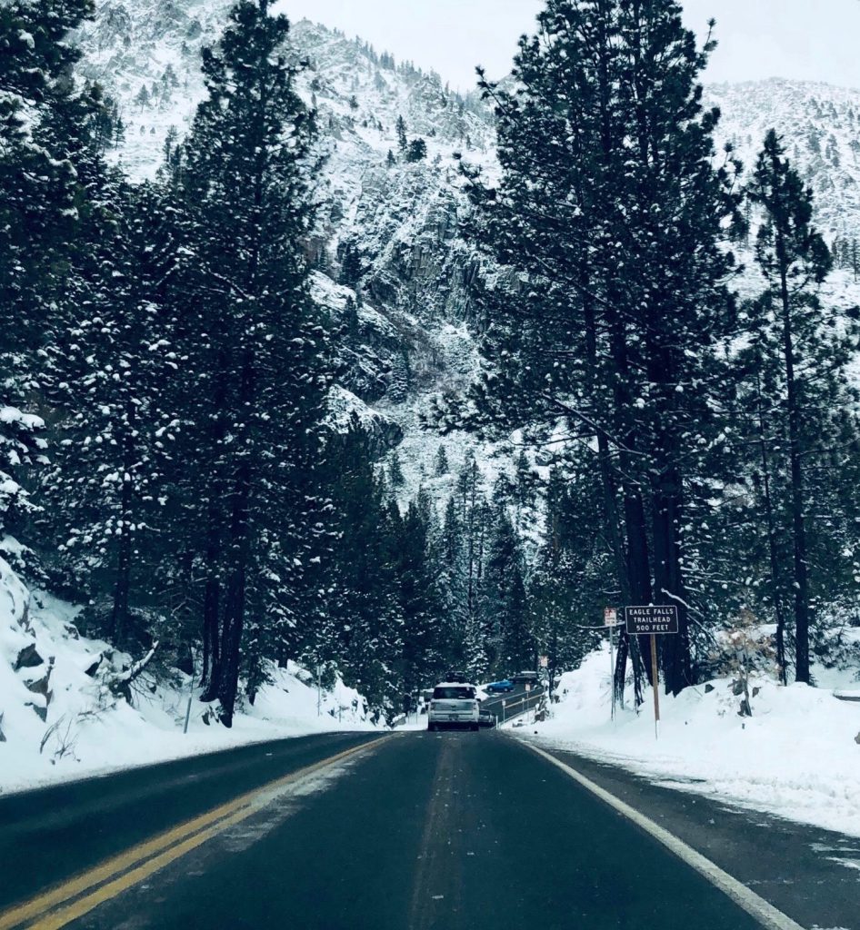 Weekend in Lake Tahoe, Lake Tahoe during winter, snowy road

